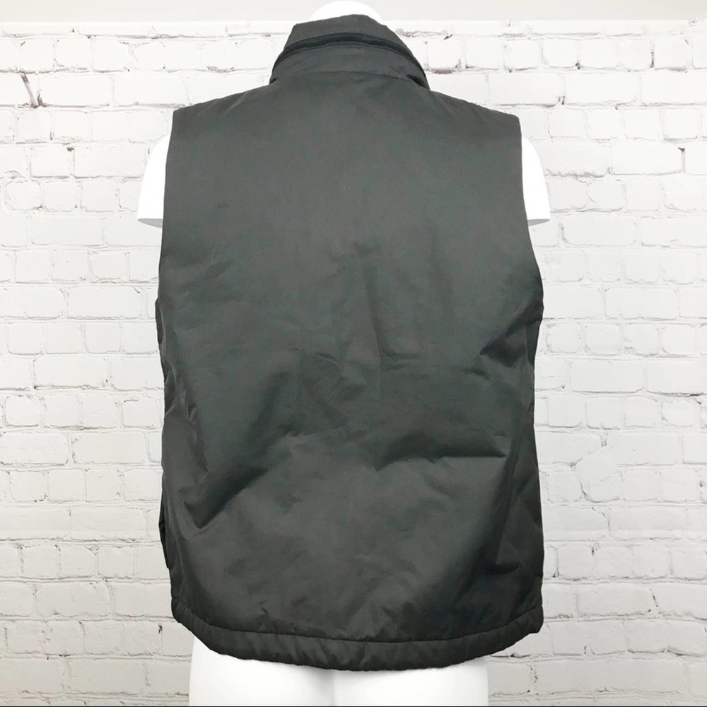 THEORY Zip Front Vest Hidden Hood Black M - Picture 3 of 5